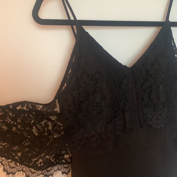 MUSTARD SEED | Cold Shoulder Lace Midi Dress Sz S - Picture 3 of 6